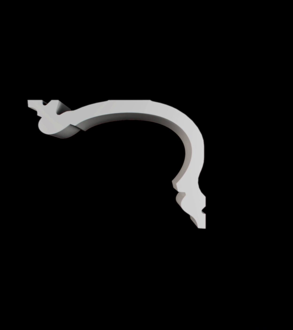 Cornice profile silhouette, left panel