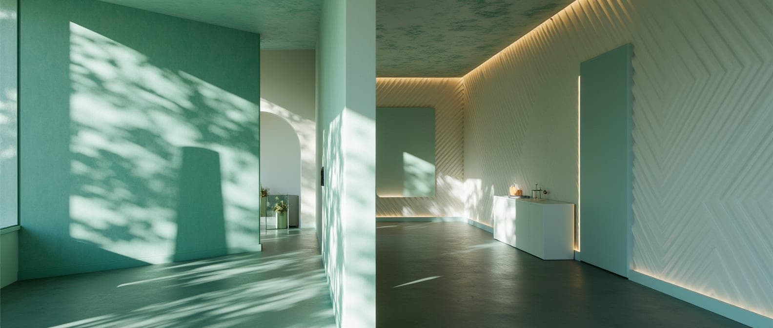 Biomorphic exhibition space with Orac 3D wall panels