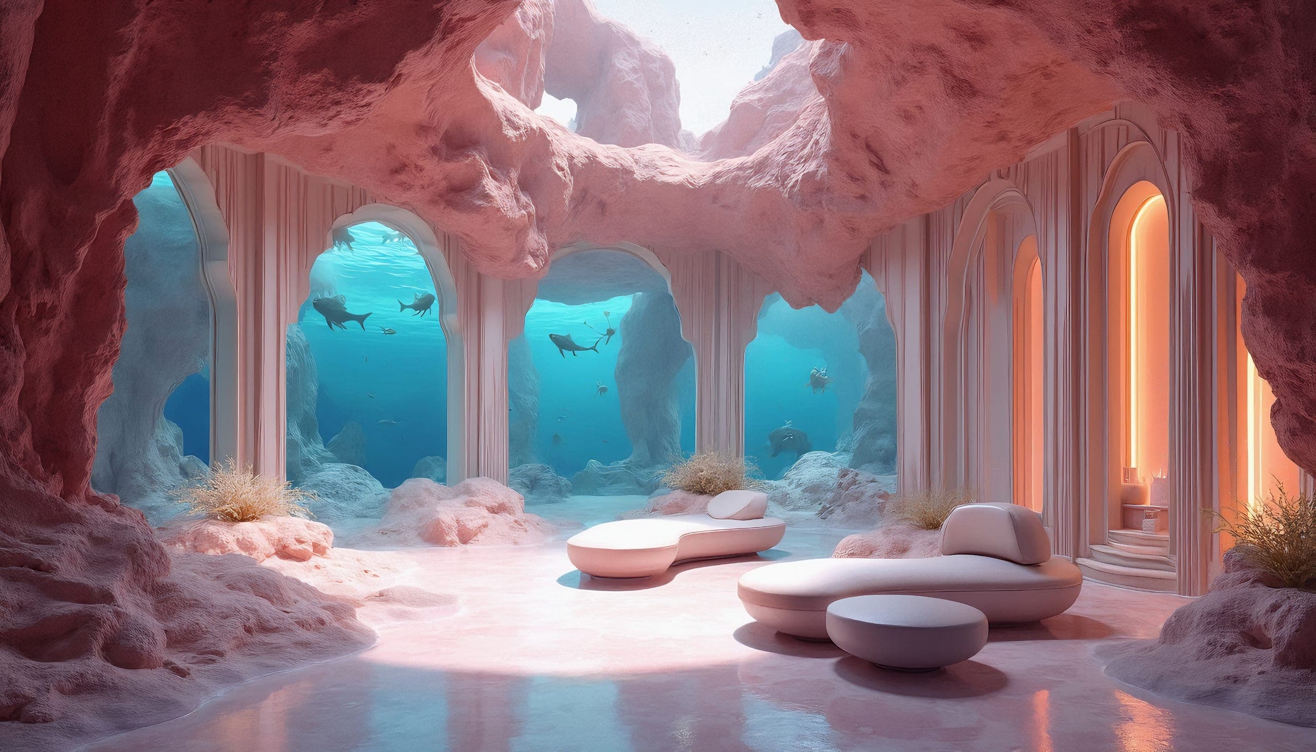 Arched windows to the seabed