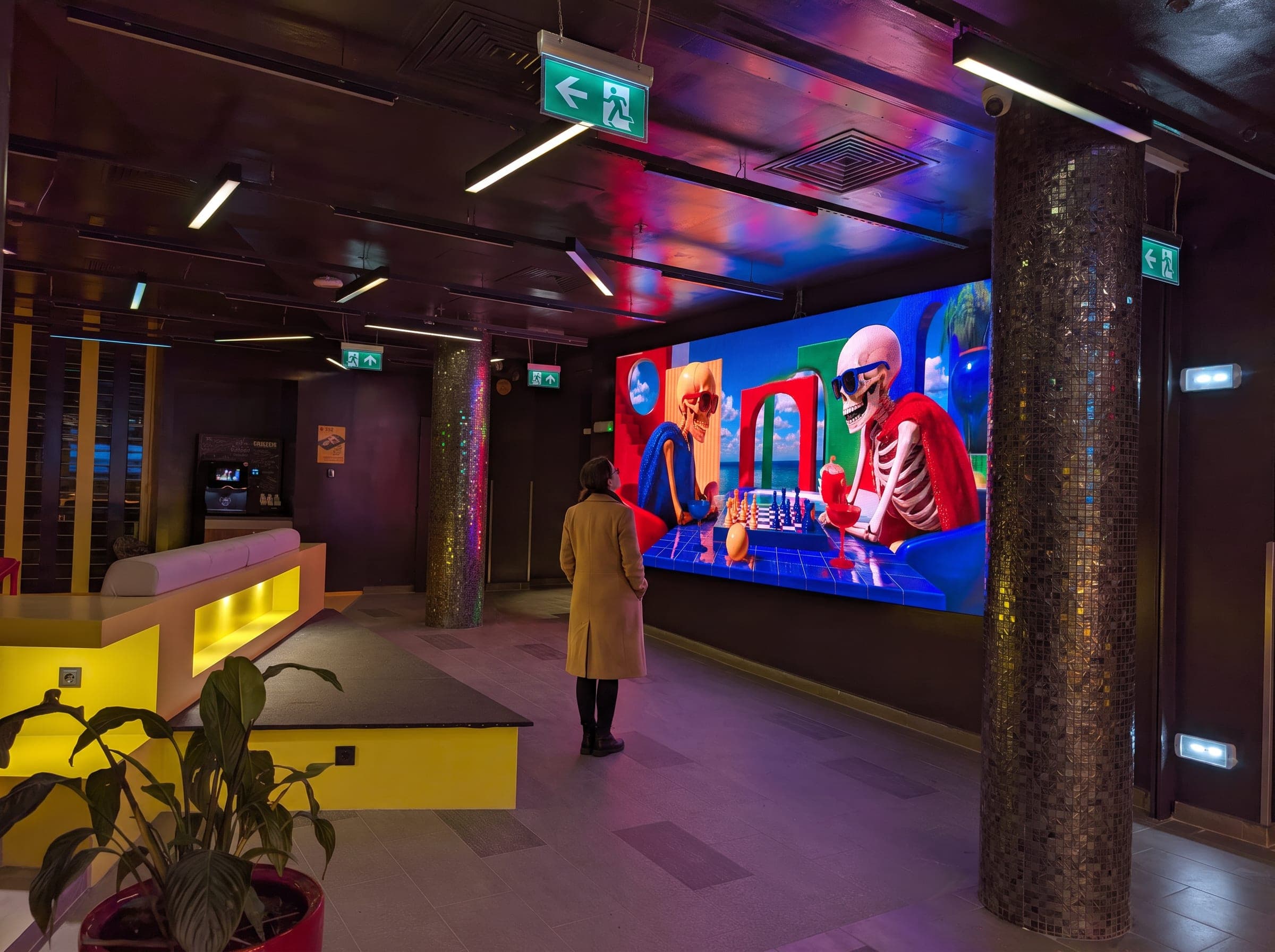 The Big Wall LED screen in the lobby