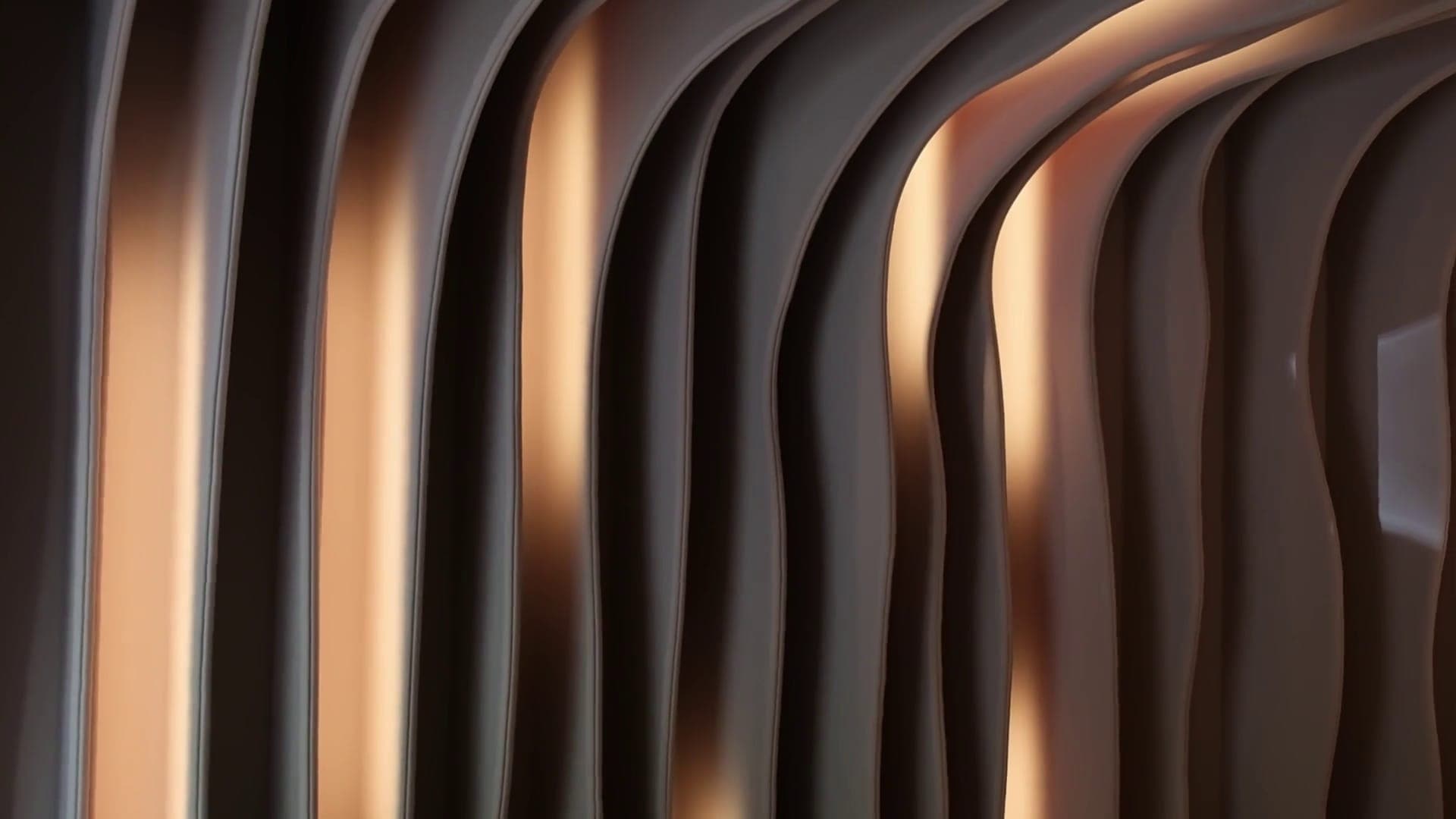 Copper light pass along the ribs